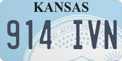 KS license plate 914IVN