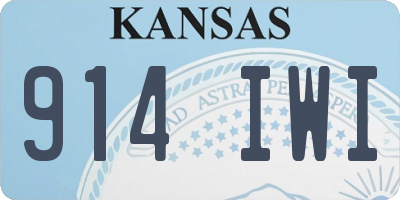 KS license plate 914IWI