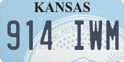 KS license plate 914IWM