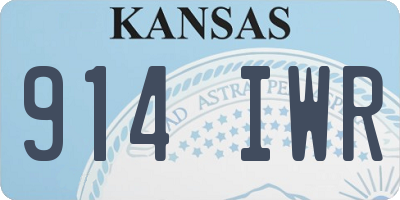 KS license plate 914IWR