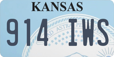 KS license plate 914IWS