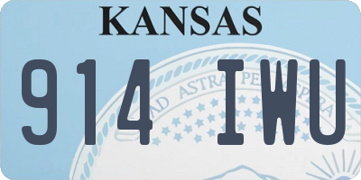 KS license plate 914IWU
