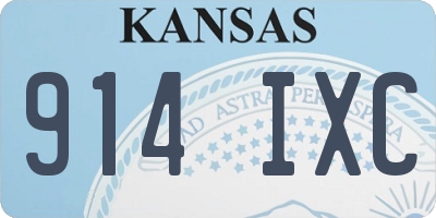 KS license plate 914IXC
