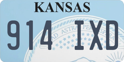 KS license plate 914IXD
