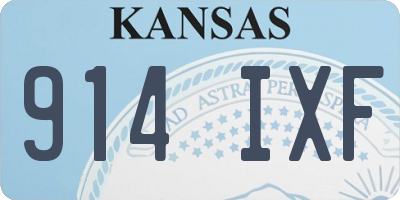KS license plate 914IXF