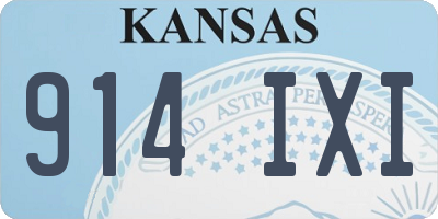 KS license plate 914IXI