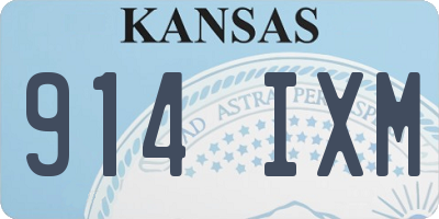 KS license plate 914IXM