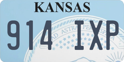 KS license plate 914IXP