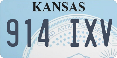 KS license plate 914IXV