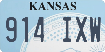 KS license plate 914IXW