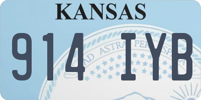 KS license plate 914IYB