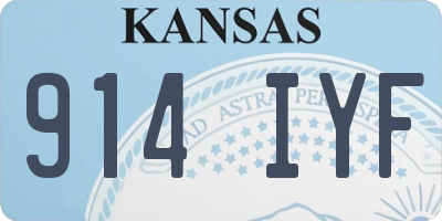 KS license plate 914IYF