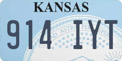 KS license plate 914IYT