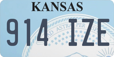 KS license plate 914IZE