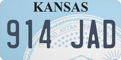 KS license plate 914JAD