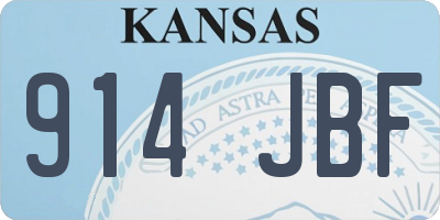KS license plate 914JBF