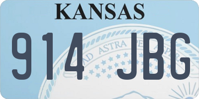 KS license plate 914JBG