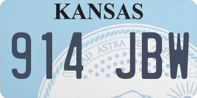 KS license plate 914JBW