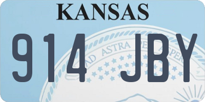 KS license plate 914JBY