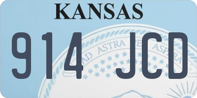 KS license plate 914JCD