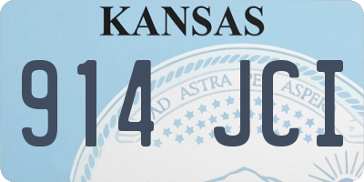 KS license plate 914JCI
