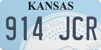 KS license plate 914JCR