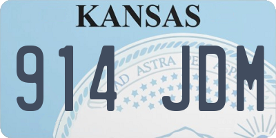 KS license plate 914JDM