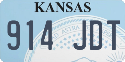 KS license plate 914JDT