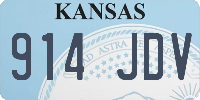 KS license plate 914JDV