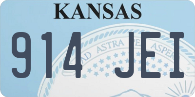 KS license plate 914JEI