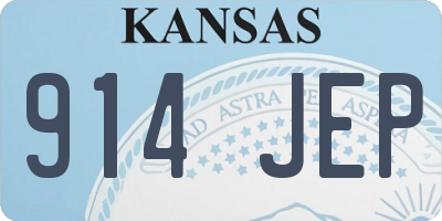 KS license plate 914JEP