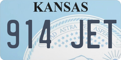 KS license plate 914JET