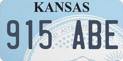 KS license plate 915ABE