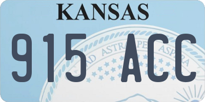 KS license plate 915ACC