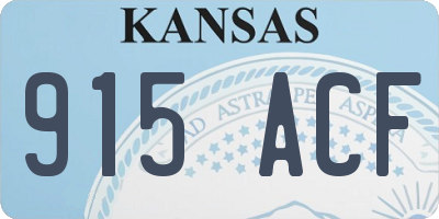 KS license plate 915ACF