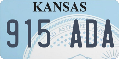 KS license plate 915ADA