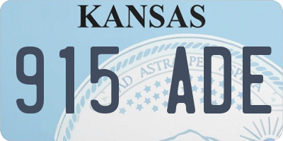 KS license plate 915ADE