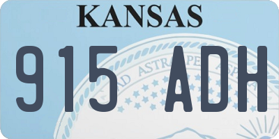 KS license plate 915ADH