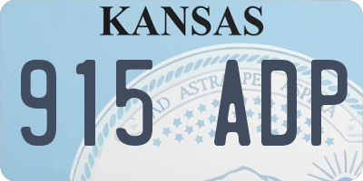 KS license plate 915ADP