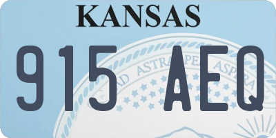 KS license plate 915AEQ