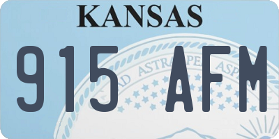 KS license plate 915AFM