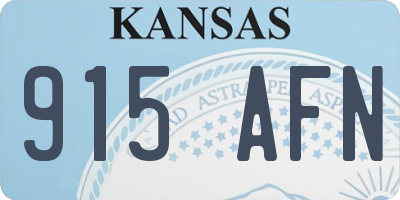 KS license plate 915AFN