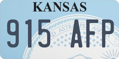KS license plate 915AFP