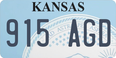 KS license plate 915AGD