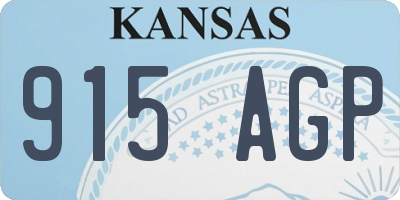 KS license plate 915AGP