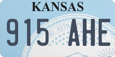 KS license plate 915AHE