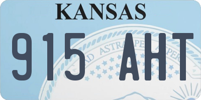 KS license plate 915AHT