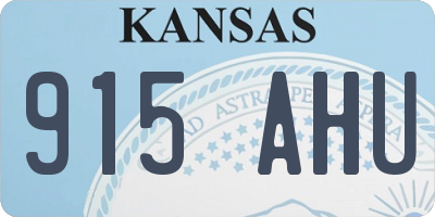 KS license plate 915AHU