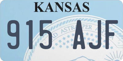 KS license plate 915AJF