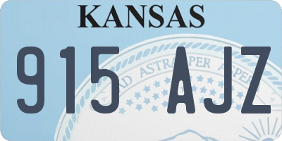 KS license plate 915AJZ